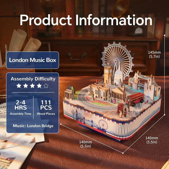 Tonecheer - 3D Puzzle Music Box - London