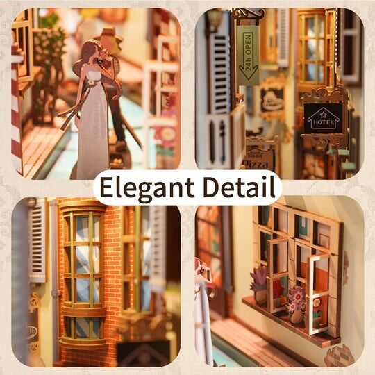 Tonecheer -  3D Book Nook Puzzle with LED - Travel in Venice