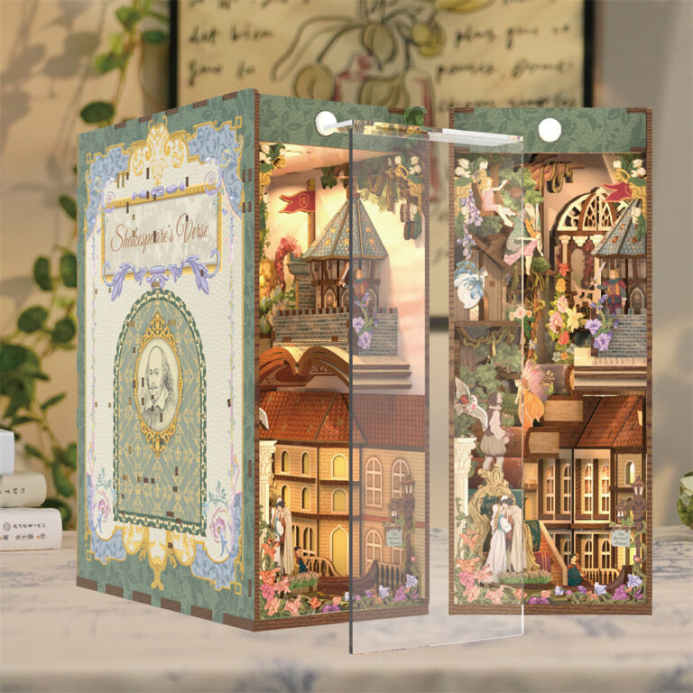Tonecheer - 3D Book Nook Puzzle with LED - Shakespeare Verse