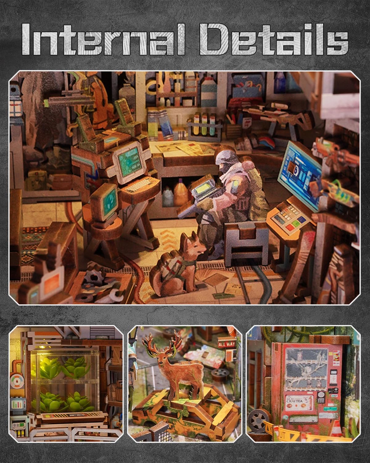 Tonecheer - 3D Book Nook Puzzle with LED - Haven Zero