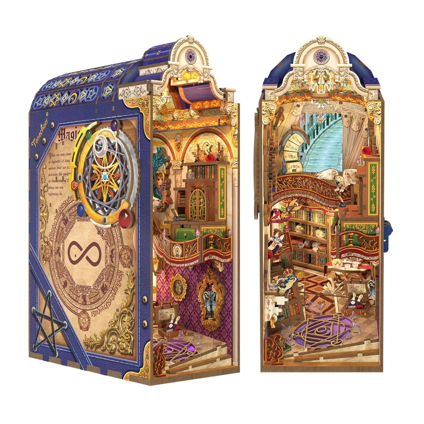 Tonecheer - 3D Book Nook Puzzle with LED - Magical Library
