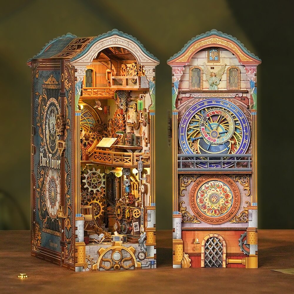 Tonecheer - 3D Book Nook Puzzle with LED - Clock Tower