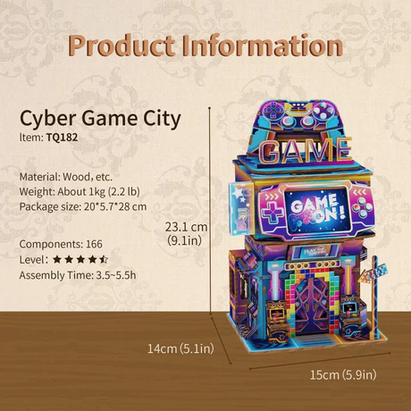 Tonecheer - 3D Puzzle Storage Bin - Cyber Game City