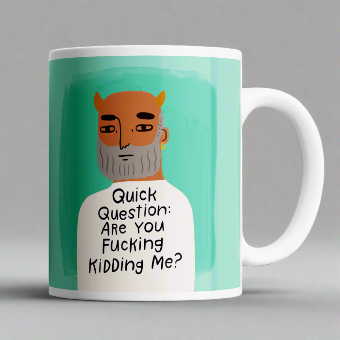 Disrupted Industries - Quick Question Grumpy Bastard Mug
