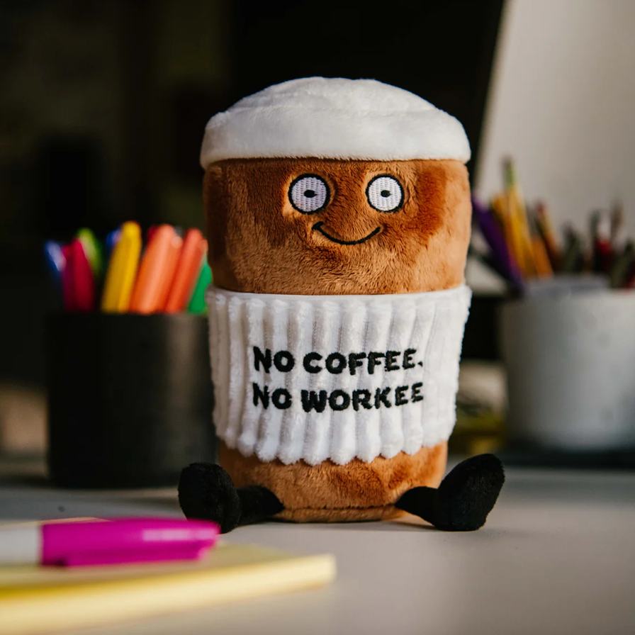 Punchkins - No Coffee No Workee Plush