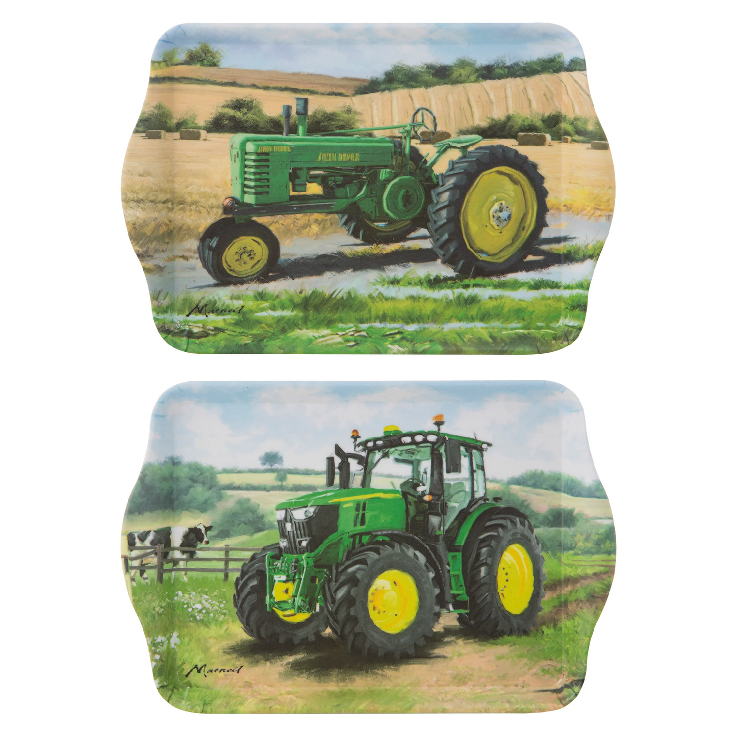 Tractors Then & Now John Deere 2pk Scatter Trays