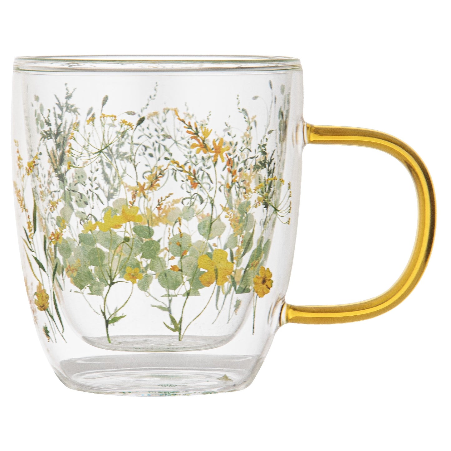 Ashdene - Wildflowers Sunshine Double Walled Glass Mug