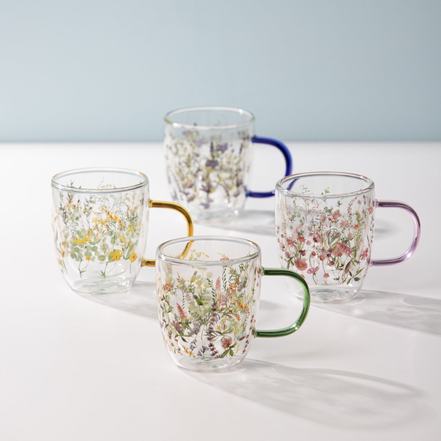 Ashdene - Wildflowers Sunshine Double Walled Glass Mug