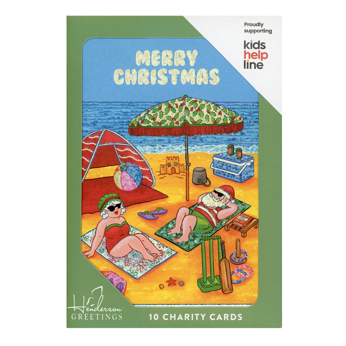 Charity Christmas Cards | Santa Beach Day Boxed