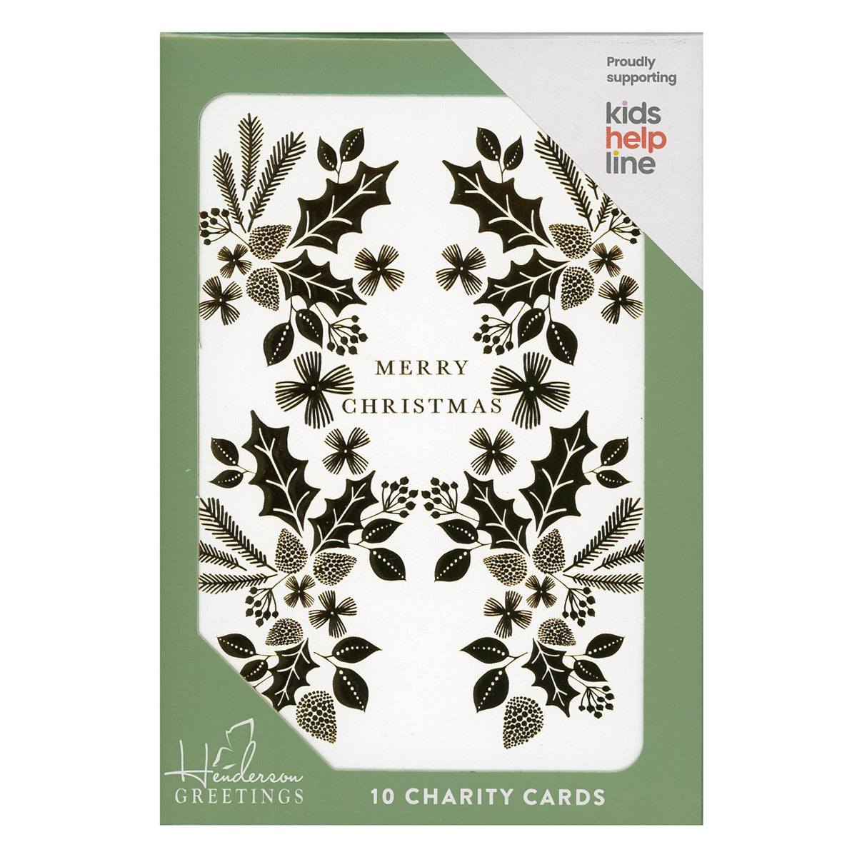Charity Christmas Cards | Foliage Pattern 10 Pack