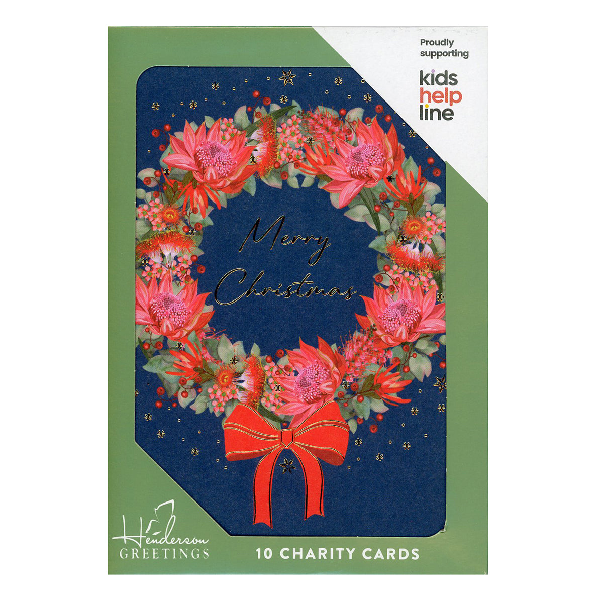 Charity Christmas Cards | Aussie Wreath 10 Pack