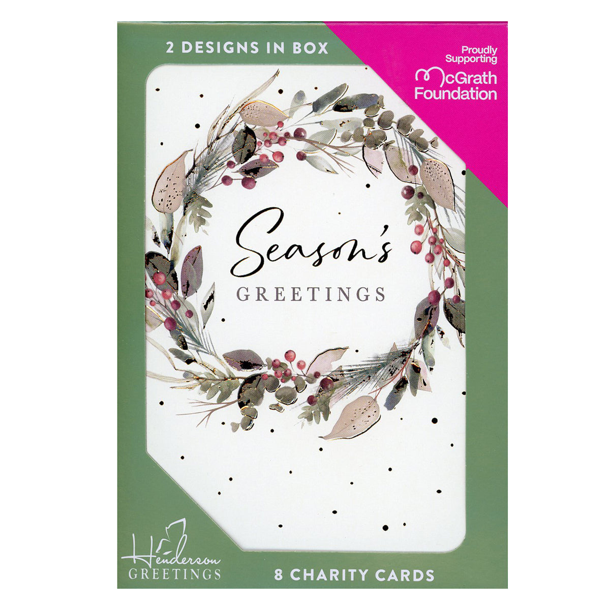 Charity Christmas Cards | Delicate Wreath 10 Pack