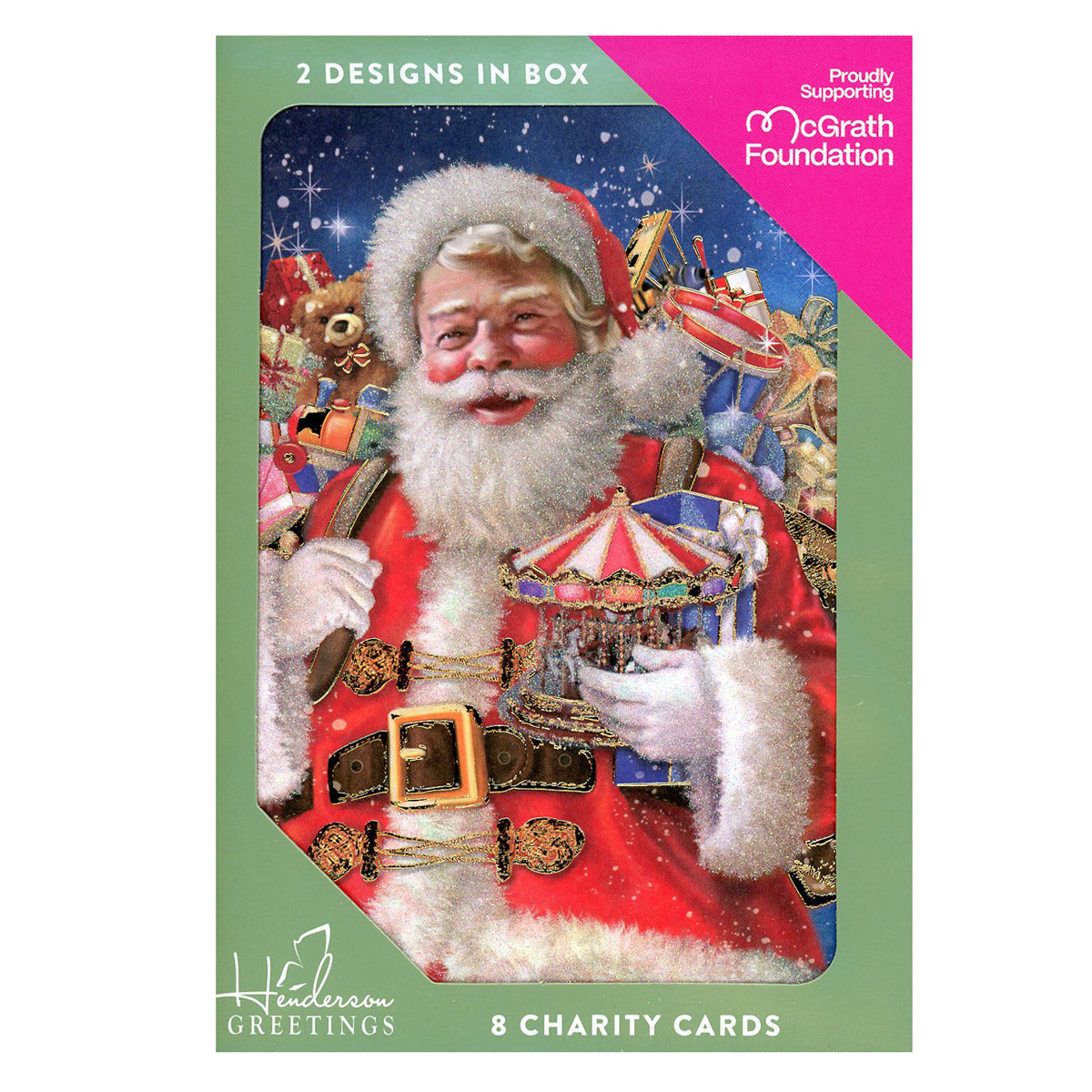 Charity Christmas Cards | Jolly Santa 8 Pack