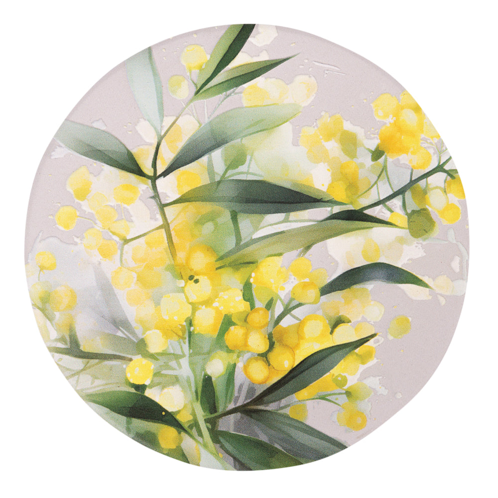 Splosh - Native Blooms Yellow Wattle Ceramic Coas