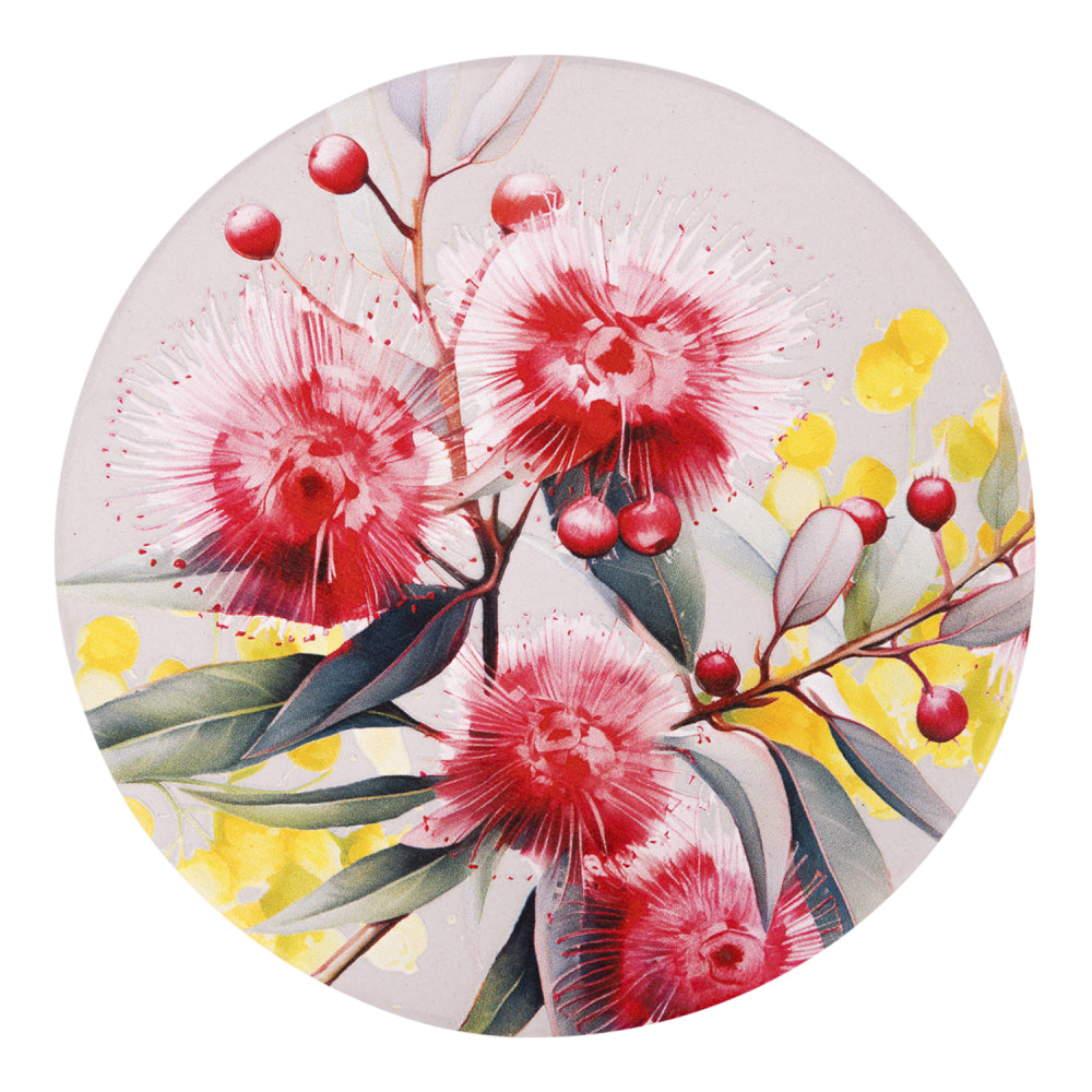 Splosh - Native Blooms Red Wattle Ceramic Coaster