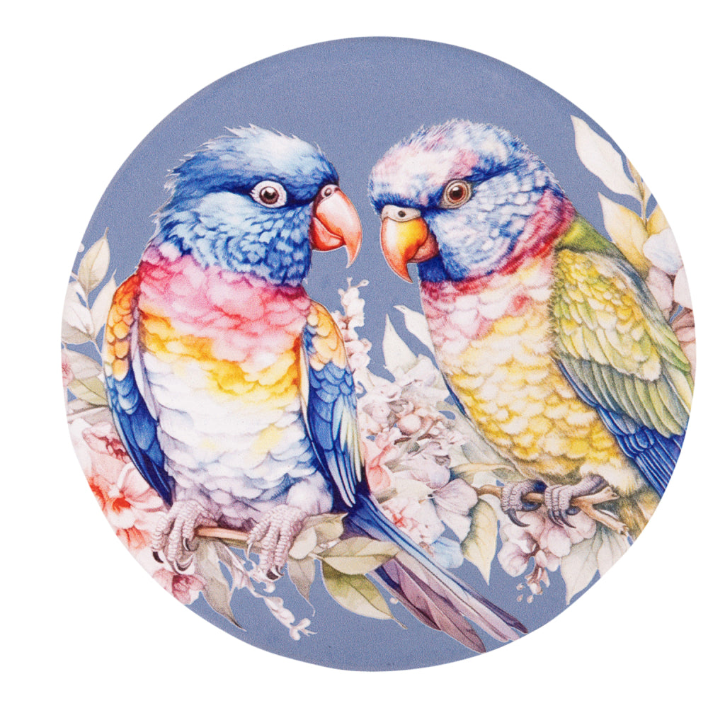 Splosh - Native Blooms Lorikeets Ceramic Coaster