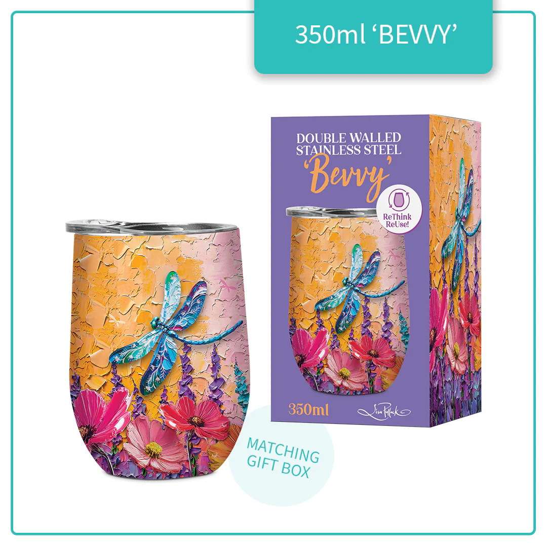 350mL Bevvy - Playful Dragonflies