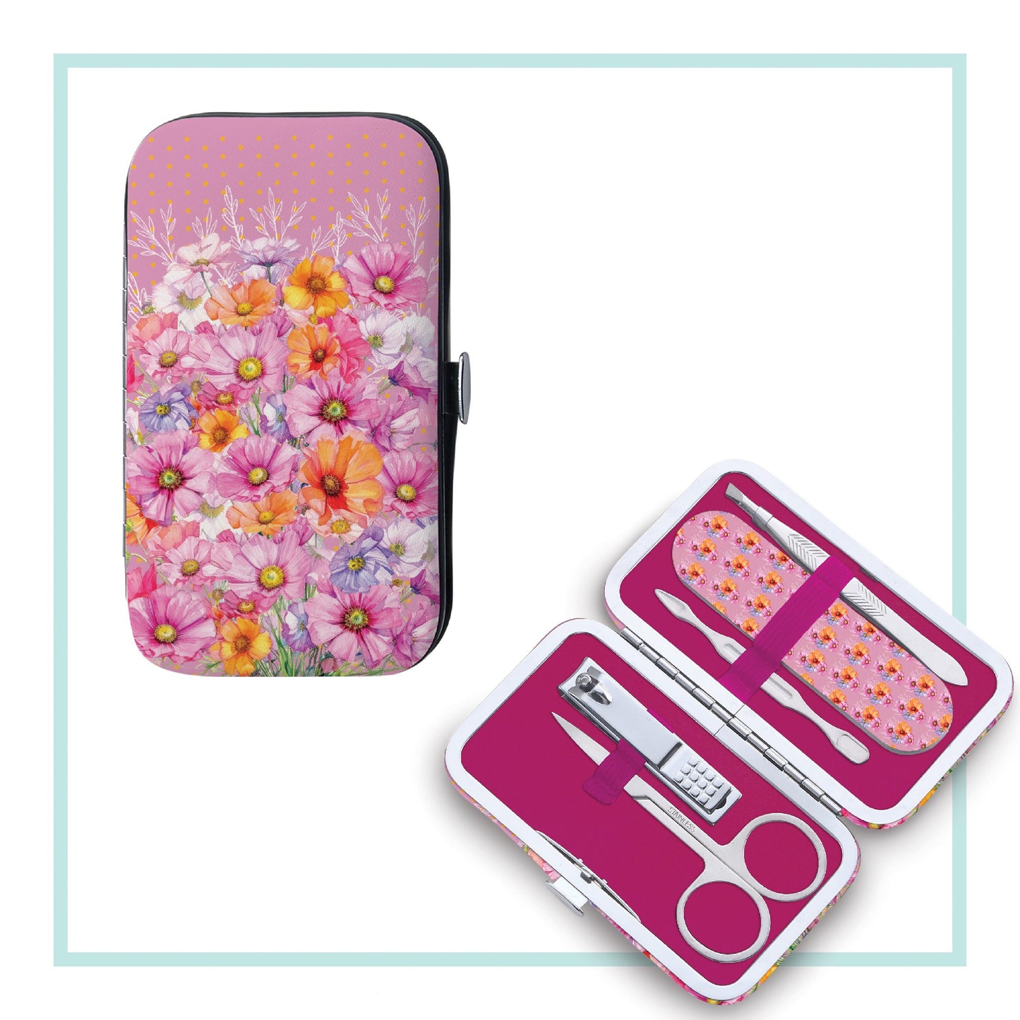 Lisa Pollock 5 Piece Manicure Set - Wistful Wildflowers