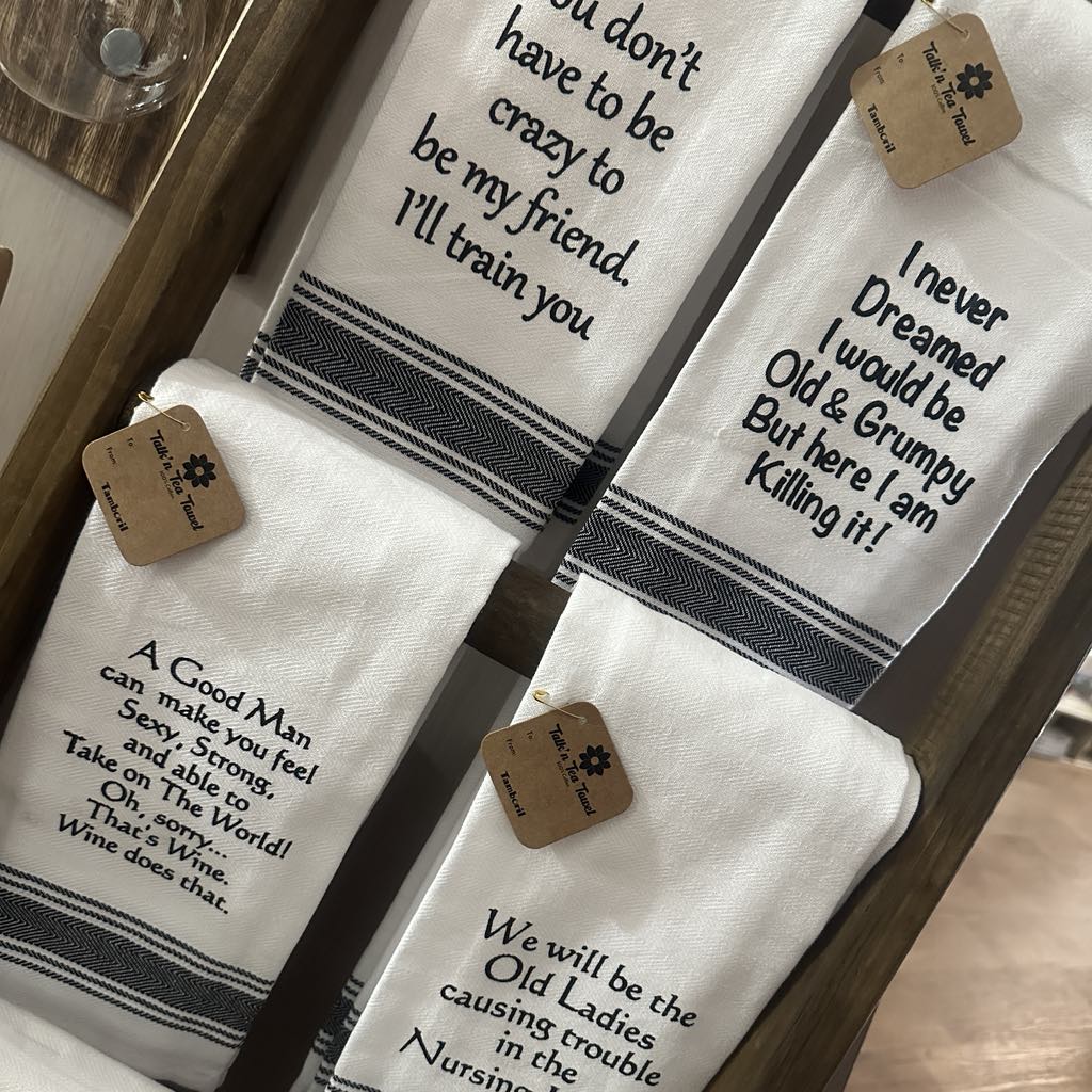 Talkn Tea Towels: Because Adulting Needs a Little Sass (and Spills Happen).