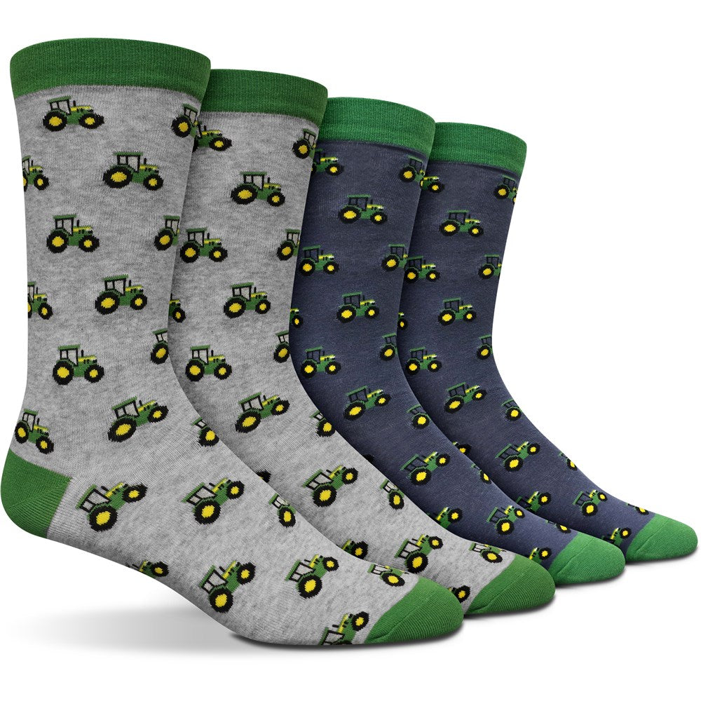 Tractor Row Fashion Crewsox Mens 2 Pack - John Deere