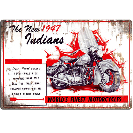 1947 Indian Tin Sign