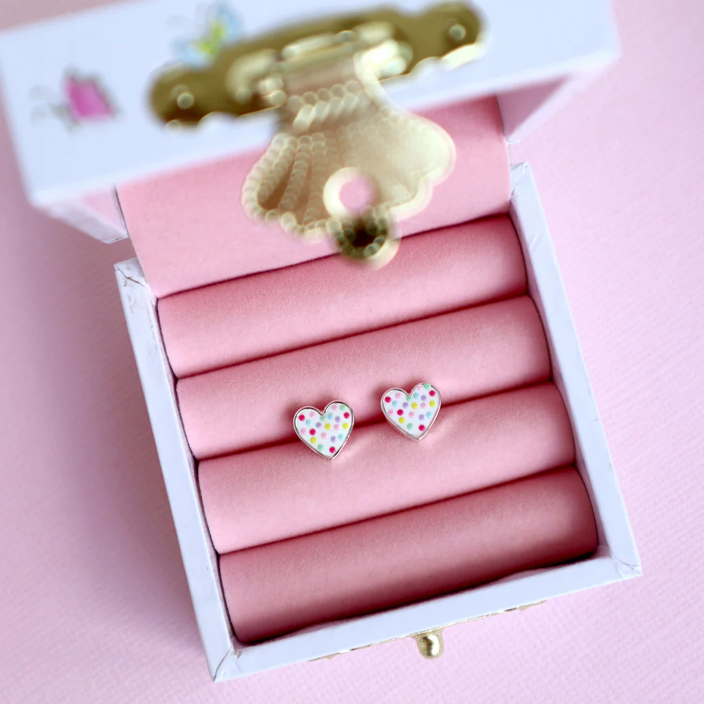 Lauren Hinkley - Confetti Heart Earrings with Bunny Box