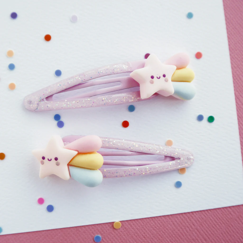Mon Coco Hair Clips - Rainbow Star