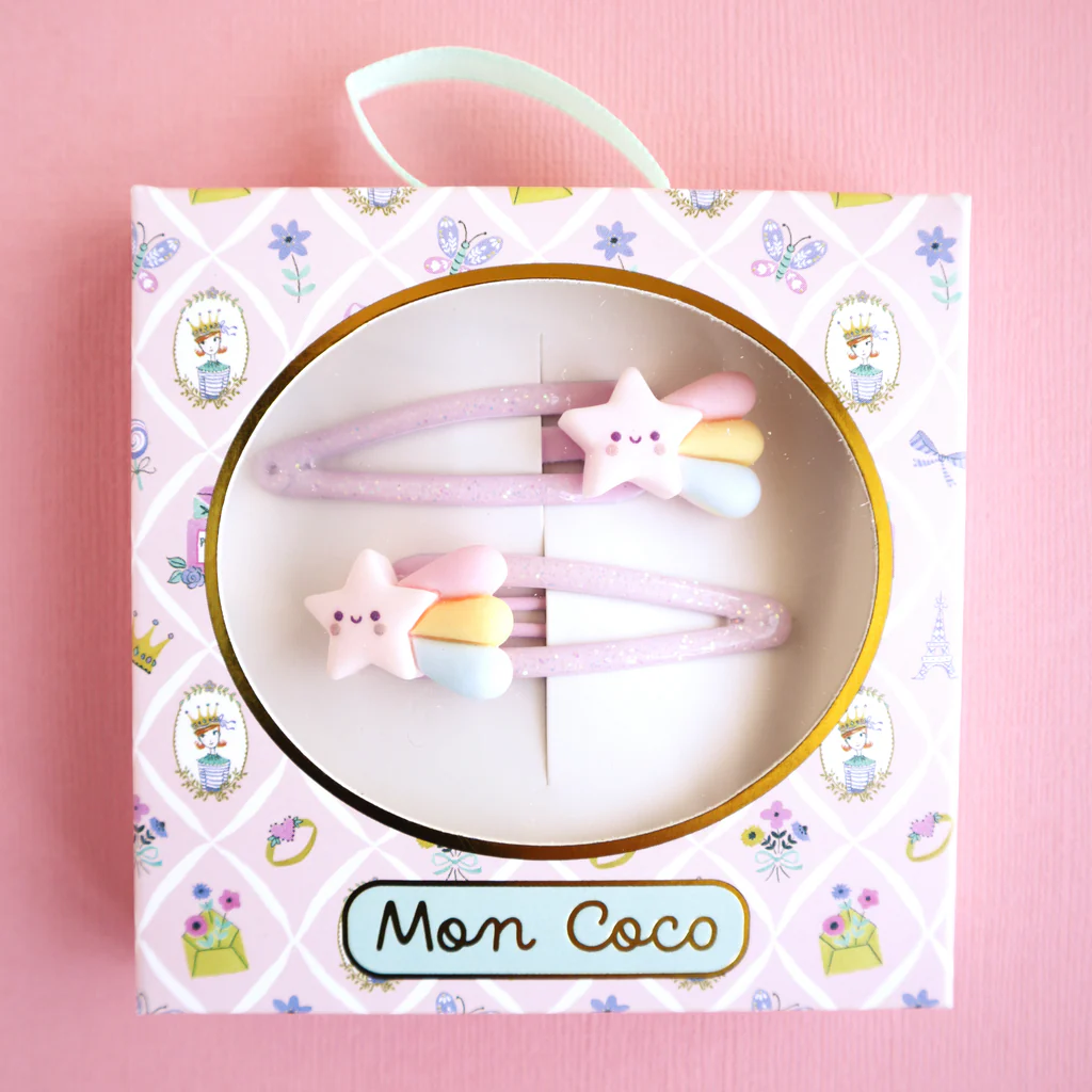 Mon Coco Hair Clips - Rainbow Star