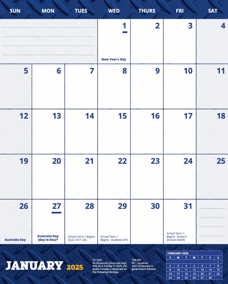 Lady Tradie Edition 2025 - Austalian Tradie Calendar