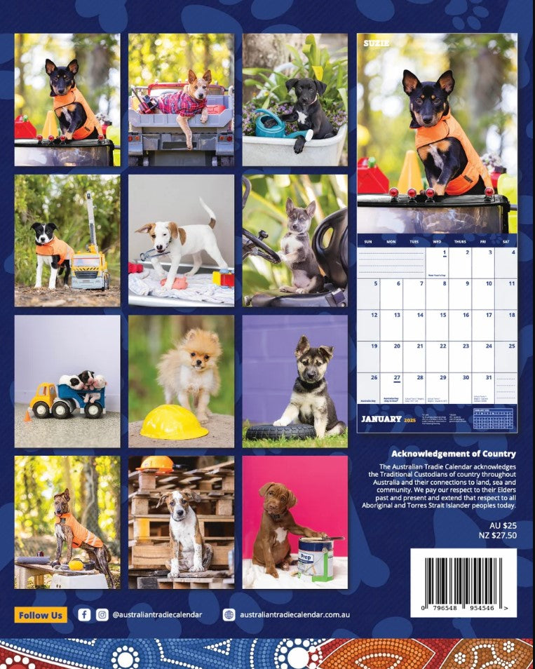 Rescue Puppy Edition 2025 - Australian Tradie Calendar
