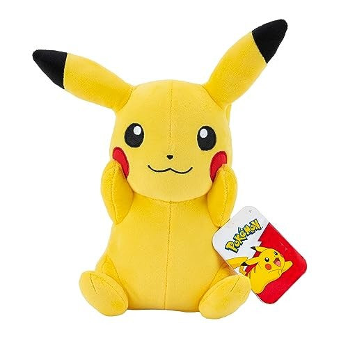 Pokémon Official and Premium Quality 8-inch Pikachu Plush - Adorable Ultra-Soft Plush Toy Perfect for Playing and Displaying - Gotta Catch Em All