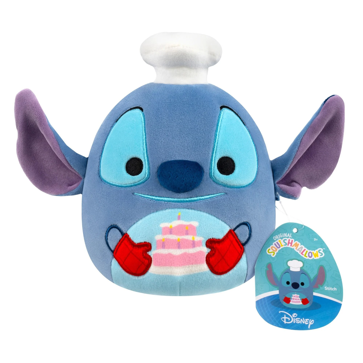 Squishmallows 6.5" Disney Plush - Chef Stitch with Cake