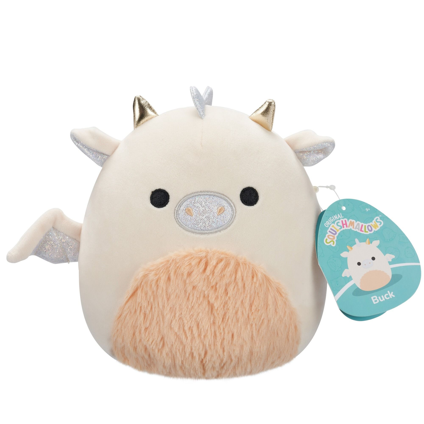 Squishmallows 7.5" Plush - Buck the Cream & Peach Dragon