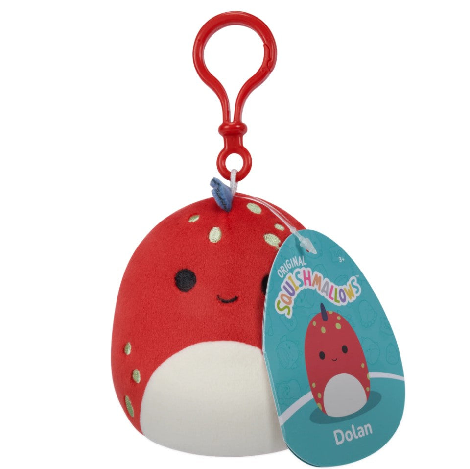 Dolan The Dinosaur 3.5" Squishmallows Clip-on