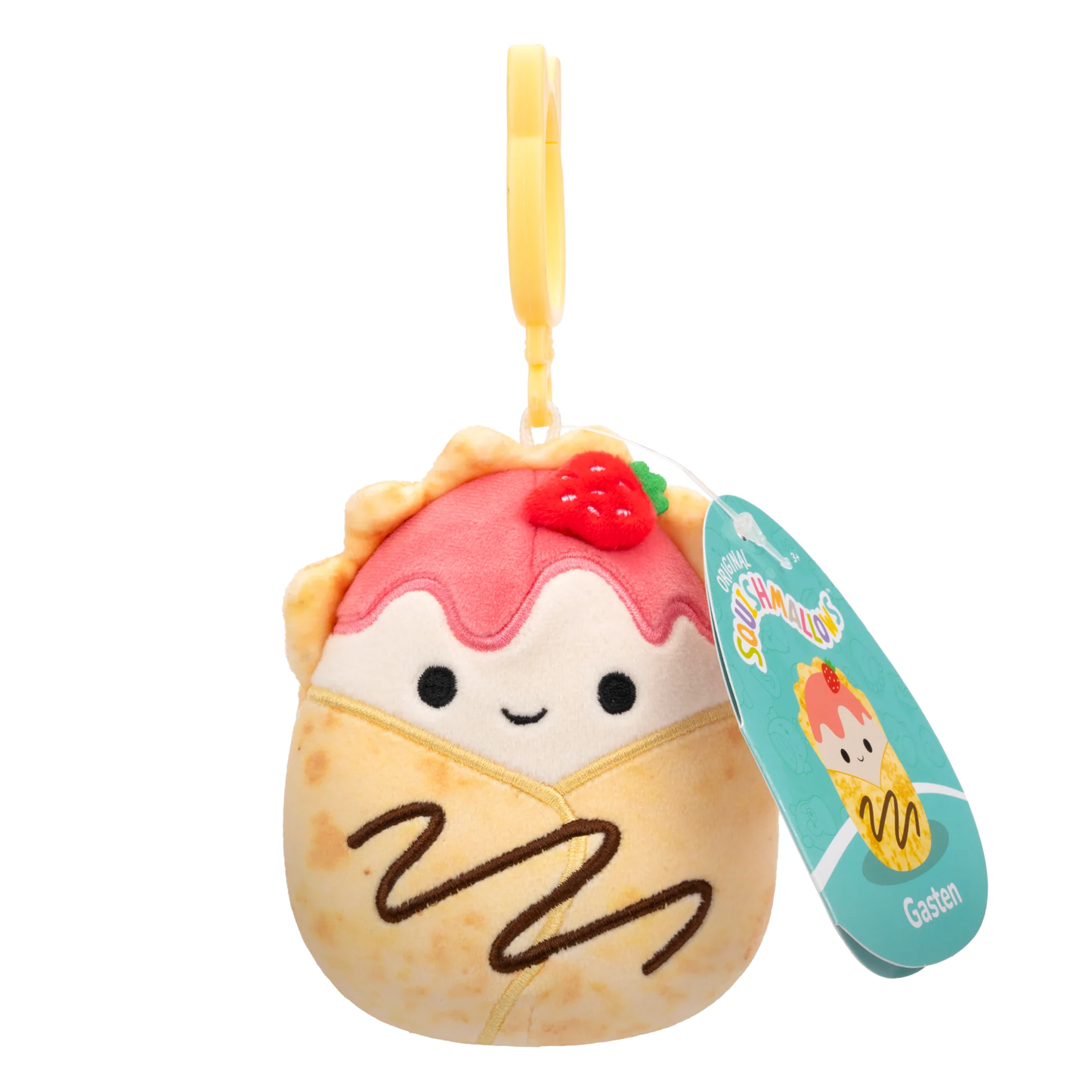 Gasten The Strawberry Crepe 3.5" Squishmallows Clip-on