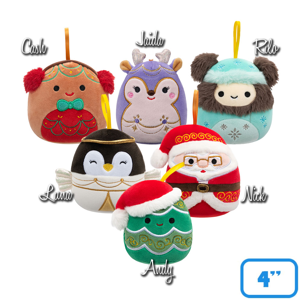 Squishmallows 4" Plush 2024 Christmas Ornament [Stl:Nick]