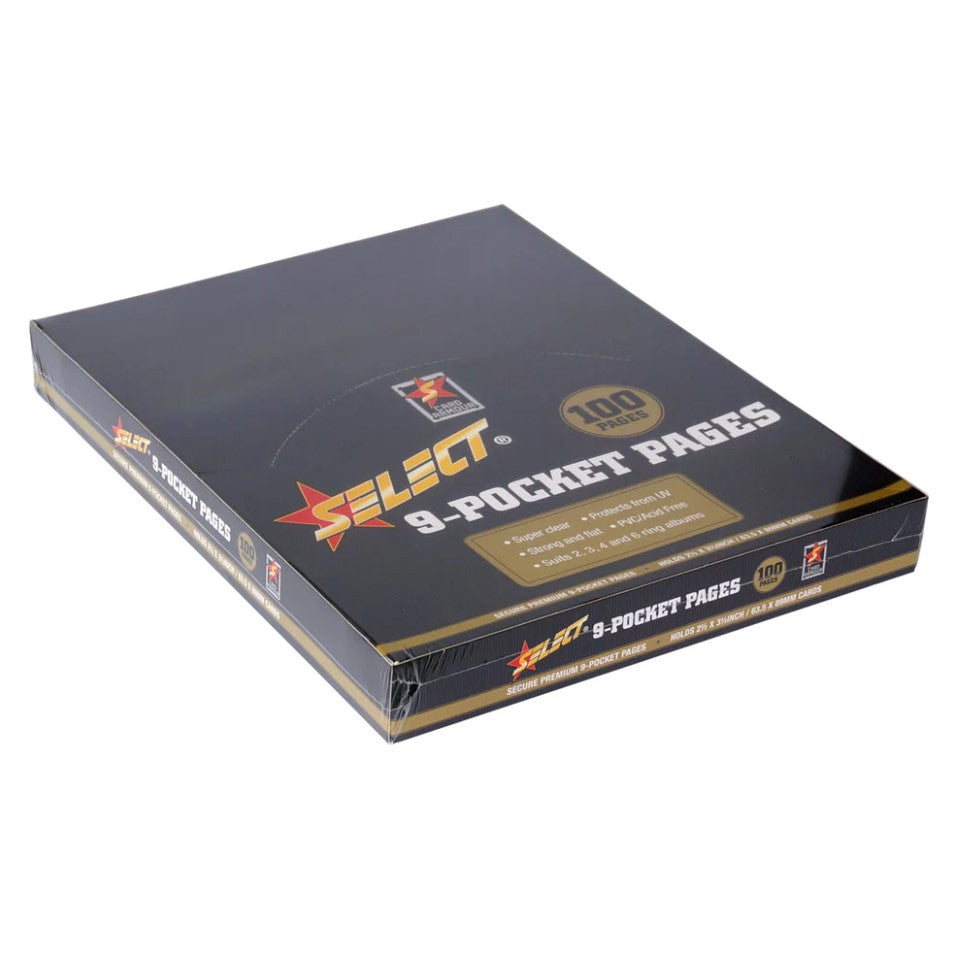 Select Australia - Card Armour 9 Pocket Page Box 100 Pages