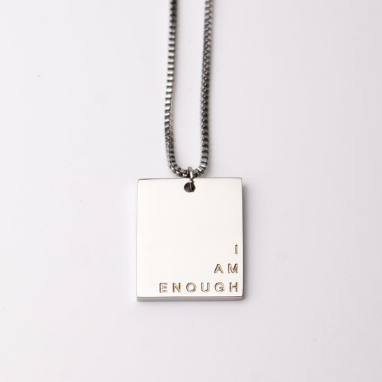 Fierce One Tag Pendant - I Am Enough