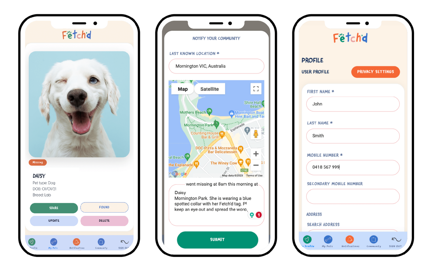 Fetch'd Pawsport Smart Qr Dog Tag