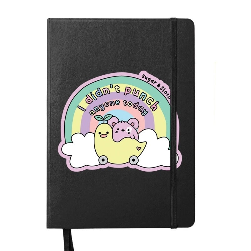 I Didn't Punch Anyone Today Black Notebook