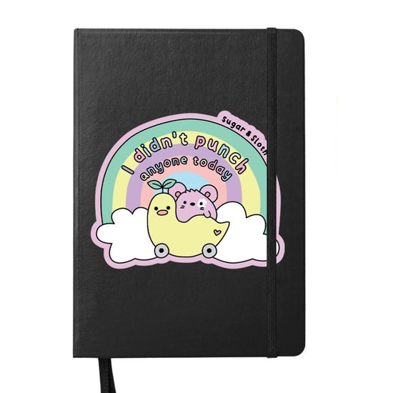 I Didn't Punch Anyone Today Black Notebook