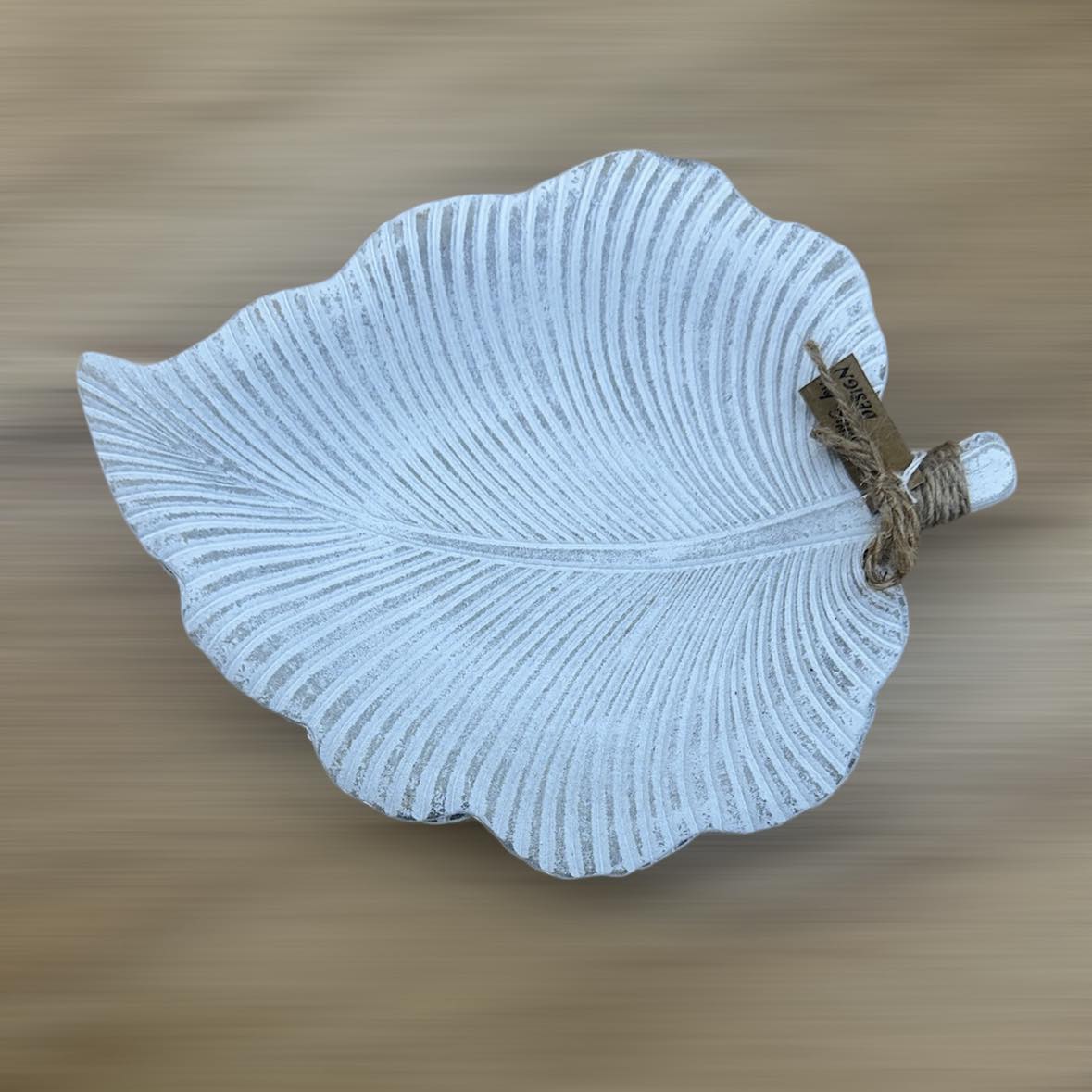Wood Leaf Trinket Tray