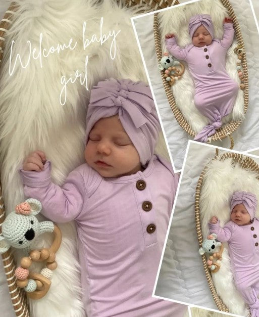 Lilac Knotted Baby Set
