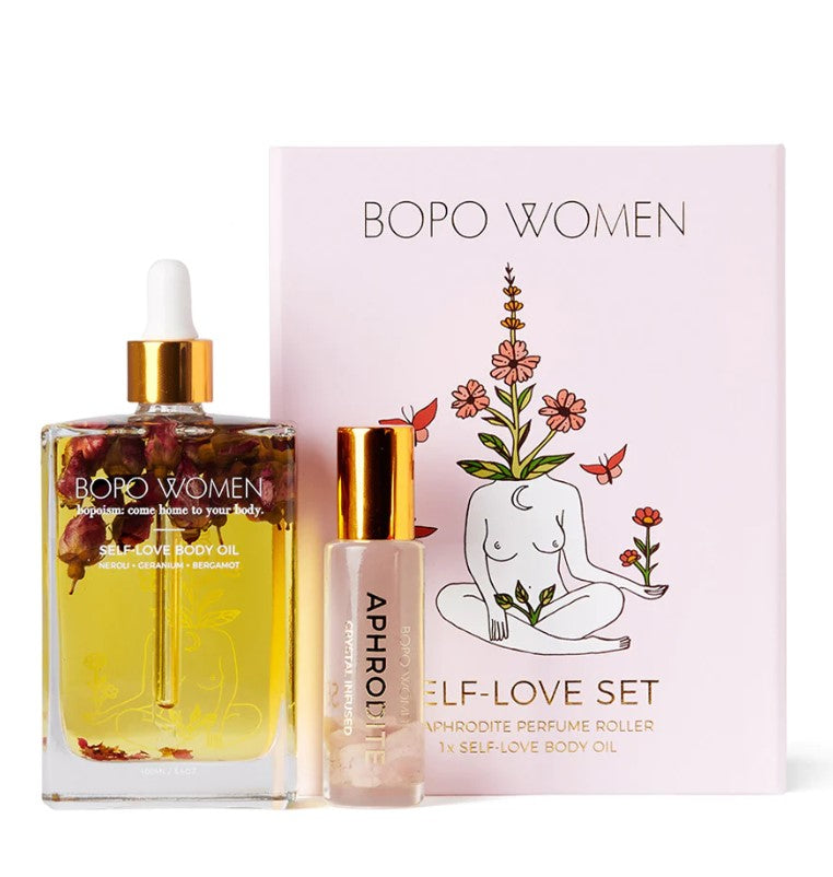 Self Love Set Body Oil, Aphrodite Crystal Perfume