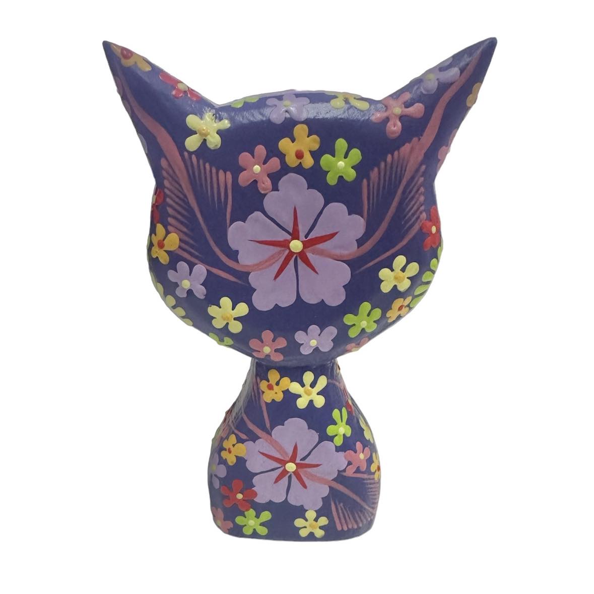 Hand Painted Wooden Cats [col:purple]