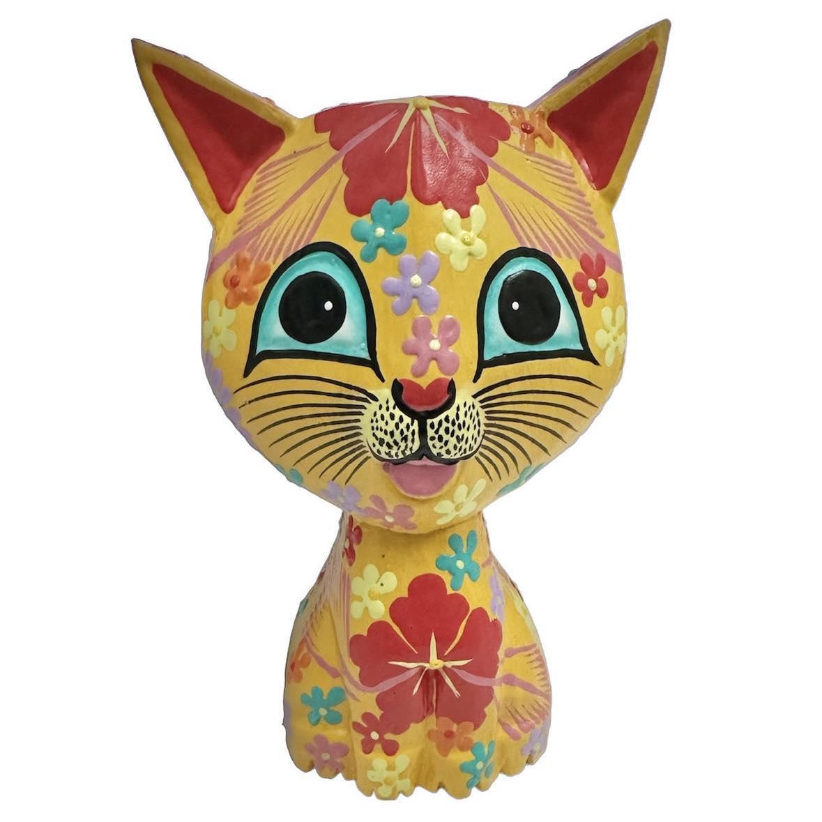 Hand Painted Wooden Cats [col:orange]