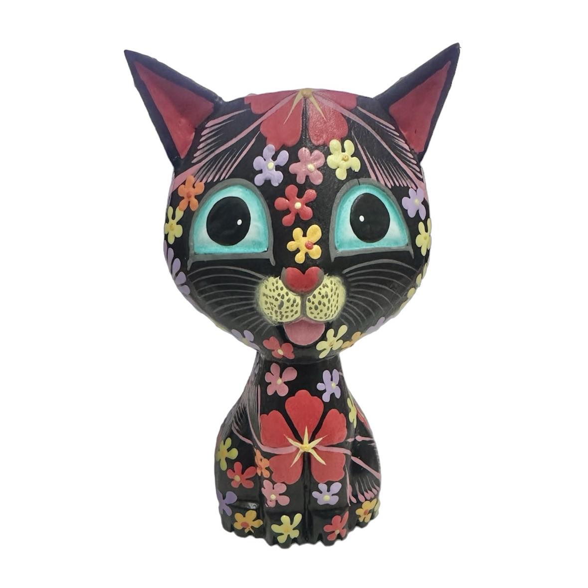 Hand Painted Wooden Cats [col:black]