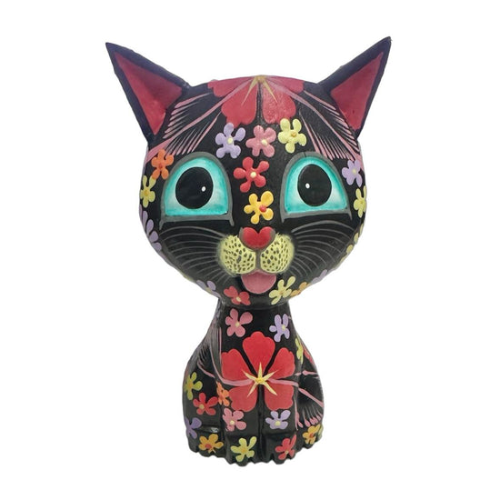 Hand Painted Wooden Cats [col:black]