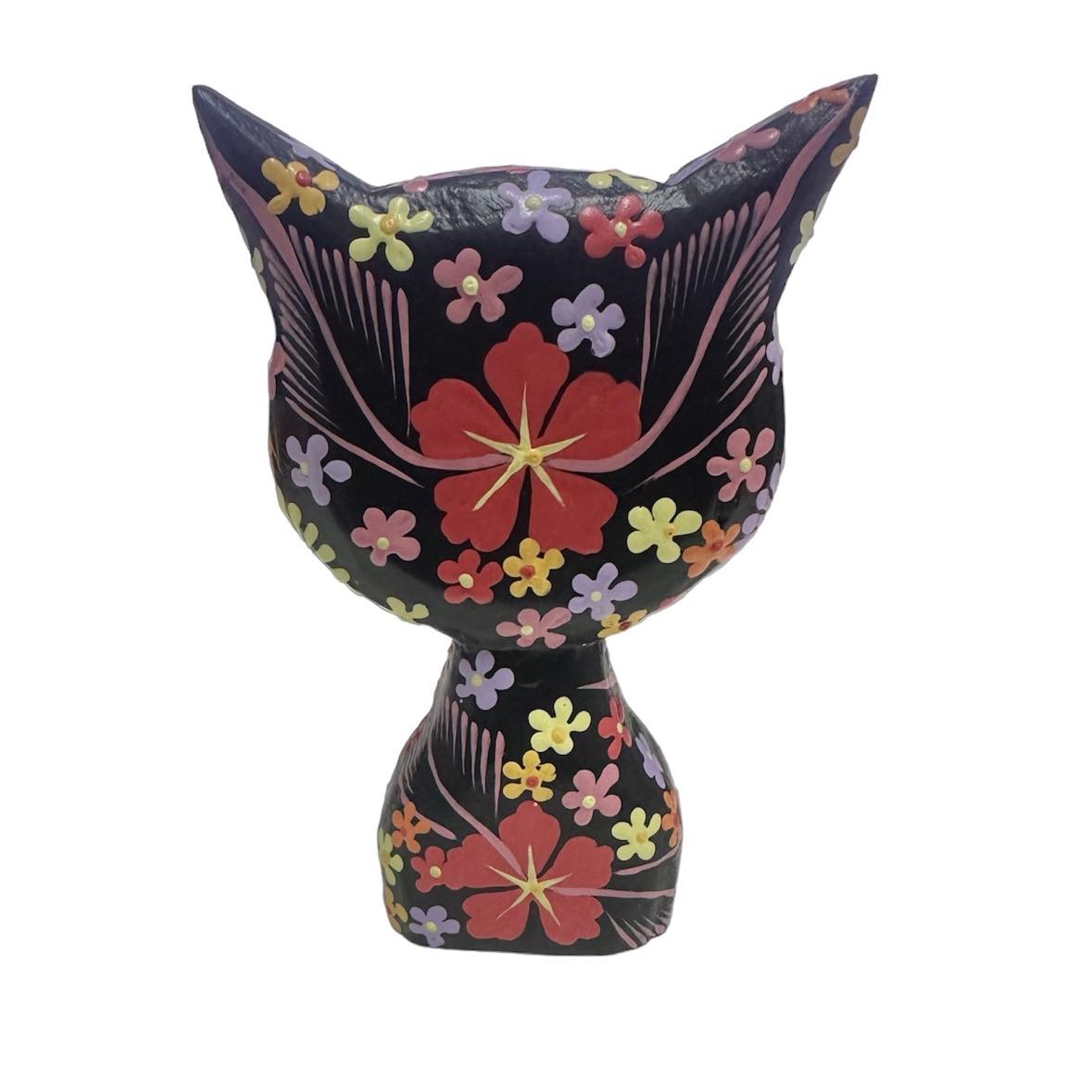 Hand Painted Wooden Cats [col:black]