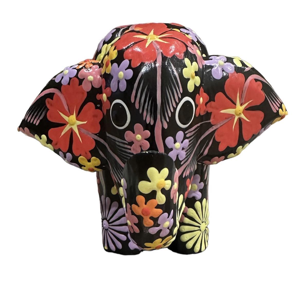 Hand Painted Wooden Elephant [col:black]